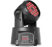 Beamz MHL108MK4 Mini Lyre Wash - 3W, 18x LEDs RGB 3W, Modes DMX et Autonome, Fonctionnalité Maitre/Esclave, Pan 540°, Tilt 270°, Idéal pour la Scène, Bar, Boîte de Nuit