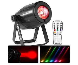 BeamZ PS12W Projecteur Spot - LED de 12W RGBW, Luminosité Réglable, Mode Audio et Auto, Fonction Strobe, Refroidisseur Interne, Avec Support de Montage et Télécommande
