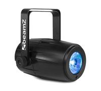 BeamZ Lighting Projecteur Spot PS12W – LED 12W RGBW, Luminosité réglable, Télécommande, Strobe