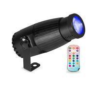 BeamZ PSZ18W - Projecteur Pin Spot LED 18W RGBW avec Zoom Manuel et Télécommande | 16 Couleurs, Modes Stroboscope & Statique, Éclairage Scénique