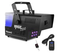 BeamZ Rage 1800LED Machine à Fumée 1800 Watts, LEDs RGBA, Mode DMX, Réservoir 3.5 L, Design Unique et Solide, Télécommande sans Fil et Filaire 3m, Etrier de Montage, Idéal pour Soirée 200 m²