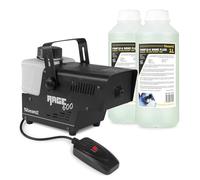 BeamZ Rage 600I Pack Machine à Fumée 600 Watts avec 2L de liquide - Design Unique et Solide, Télécommande Filaire 3m pour Contrôle à Distance, Etrier de Montage, Idéal pour une Soirée de 30 m²