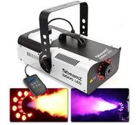 Beamz S1500LED - Machine à Fumée Professionnelle avec 9x LED RBG, 1500W, Réservoir de 2000ml, Idéal pour vos Soirées Gris