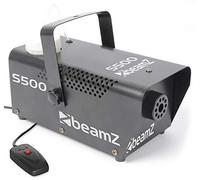 BeamZ S500 Machine à Fumée Solide et Portable, 500 Watts, Télécommande 3 m, Réservoir 0.4 L, Préchauffe Avant Utilisation : 2 minutes 30, Idéal pour votre Soirée avec des Jeux de Lumière