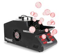 BeamZ SB1500LED Machine à Fumée et à Bulles - 1500W - 12x LED RGB - Réservoir 1,35L - Télécommande sans Fil - Ventilateur Puissant - Mode DMX et Autonome - Poignée - Idéal pour Soirées et Animations