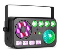 BeamZ Shimmer2 - Jeu de Lumière Professionnel 3 Effets (Bee Eye, Water Wave & Lasers) | Ambiance Immersive et Design Compact