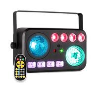 BeamZ Shimmer6 Jeu de Lumière LED Double Effet, Water Wave & Jelly Balls RGBW, Télécommande Incluse, Modes Auto & Musical, Éclairage Puissant pour DJ, Bars, Clubs et Soirées Festives