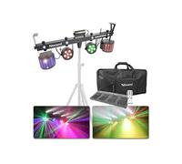 BEAMZ - SHOWBAR 2 - Jeu de lumière showbar 2X par 2X butterfly et laser R/G DMX IRC