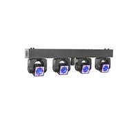 BeamZ Showbar GO Shine - Barre 4 Lyres LED RGBW 160W avec Anneau LED - Éclairage DJ Scène