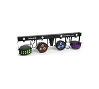 BeamZ Showbar LED - Barre en T, 2x PAR 2x Derby, Mode DMX avec Télécommande et Sacoche