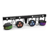 BeamZ Showbar LED - Barre en T, 2x PAR 2x Derby, Mode DMX avec Télécommande et Sacoche