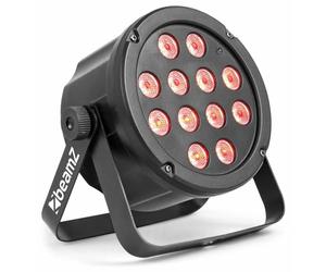 BeamZ SLIMPAR45 LED Projecteur PAR - 12x LED RGB, 3W chacune, Shows Lumineux Préprogrammés, Mode Auto avec Sensibilité Réglable, Parfait pour Éclairage de Grande Salle ou Architecture