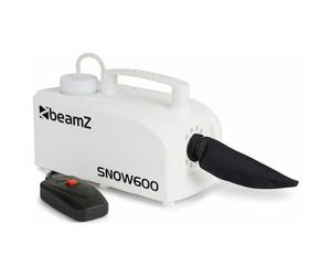 BeamZ SNOW600 Machine à Neige 600 Watts, Compacte et Légère, Facile à Transporter, Télécommande Filaire 5 m, Réservoir 250 mL, Idéale pour Tapisser l'Espace de Gros Flocons
