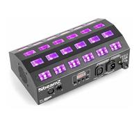 BeamZ Strobe LED UV BUV463-24 LED UV, Puissance 3 Watts, Mode DMX 7 Canaux ou Mode Auto, Shows Préprogrammés, Mode Audio, Idéal pour Soirée à Thème