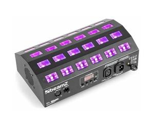 BeamZ Strobe LED UV BUV463-24 LED UV, Puissance 3 Watts, Mode DMX 7 Canaux ou Mode Auto, Shows Préprogrammés, Mode Audio, Idéal pour Soirée à Thème