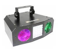 BeamZ URANUS LED Double Moonflower avec Stroboscope, DJ Light Effect, Stroboscope, Jeu de Lumières, Contrôle Musical, Multicolor, Plafond/Mur, Rotation Automatique/Rythmé