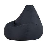 Bean Bag Bazaar Dalton Pouf Gaming, Pouf Poire avec Remplissage, Gris