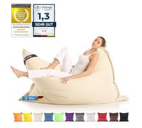 Bean Bag Chaise géante à Sac de Haricots XXL Intérieur et extérieur, Salon, Balcon, Jardin, Sac de Haricots Chaise géante à Sac de Haricots 400L pour Enfants et Adultes 180 x 140 cm (Nylon, Beige)