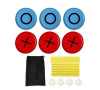 Bean Bag Toss Game, Fun Lawn Game Set for Kids, Adults, Multijoueur Outdoor Activity for Camping Trips, School, Family Picnics, Festivals, Reunions, Backyard, Community Events, 123 x 123 cm Red Blue