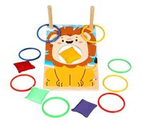 Bean Bag Toss Game,Kids Ring and Bean Bag Tossing Game - Multi-Player Interactive Group Edges and Made from Natural Child-Safe M A Ctivit Y Wooden Design for Playground Park Lawn Beach Courtyard