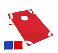 Bean Bag Toss Game - Planche compacte, kit peu encombrant | Jeu de trous de maïs léger et léger, sac de rangement pliable, utilisation pour la cour, la pelouse, la plage, l'intérieur et