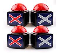 BEAN LIEVE Buzzer Game Show Buttons - Lot de 4 buzzers de réponse avec lumière et Son d'alarme, buzzers pour Les Quiz en Classe, Trivia Quiz Got Talent et Family Feud