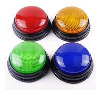 BEAN LIEVE Buzzer sonore et Lumineux pour enseigner avec Salle de Classe, Answer buzzers Blind Test (Lot de 4), Accessoires de Jeu télévisé, Cadeaux de Noël pour Enfants, Multicolore