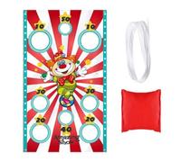 Beanbag Toss Game Banner - Large Foldable Fun, Safe Non Woven Circus Throwing Toys, Easy Setup Outdoor Target Flags, Interactive Teamwork Family Activities - For Kids Birthday Party Gatherings