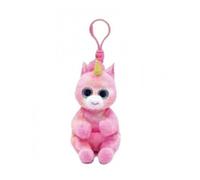 Ty – Porte-clés en peluche Beanie Bellies Skylar la Licorne – Yeux bleus, ventre doux, 12 cm