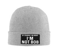 Beanie pour Homme Bien Sûr Que J'Ai Raison, Je Ne suis Pas Bob. Respirant Bonnet Hiver Chaud Tricot Slouch Chapeau d'hiver Tricoté pour Femme Ski Cyclisme
