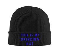 Beanie pour Homme C'est Mon Chapeau À Boire Coupe-Vent Bonnets en Tricot Unisexe Beanie Hiver pour Femme Sports Ski