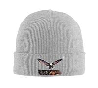 Beanie pour Homme Drapeau Américain « Vivre Libre Ou Mourir » avec Eagle À Tête Blanche Classique Bonnets en Tricot Coupe-Vent Chapeau d'hiver Tricoté pour Adultes Ski Cyclisme