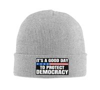 Beanie Skull Cap C'est Une Bonne Journée pour Protéger La Démocratie Bonnet en Tricot Coupe-Vent Bonnet Tricoté Extensible Bonnets pour Les Jours Froids L'Extérieur pour Homme Et Femme