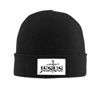 Beanie Skull Cap Christianisme Jésus Le Chemin La Vérité La Vie Noir Fine Tricot Chapeau Coupe-Vent Bonnet Tricoté pour Protéger La Coiffure L'Extérieur pour Homme Et Femme