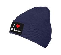 Beanie Skull Cap I Love St. Louis Bonnet Tricoté Confortable Bonnet en Tricot Coupe-Vent Fine Tricot Chapeau pour Le Sport Les Jours Froids L'Extérieur