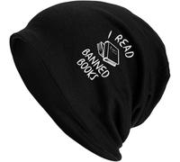 Beanie Skull Cap Je Lis des Livres Interdits Fine Tricot Chapeau Coupe-Vent Bonnet en Tricot Doux Bonnet Tricoté pour Protéger La Coiffure Le Sport Les Jours Froids