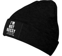 Beanie Skull Cap Je Ne suis Pas Autoritaire, Je Sais Juste Ce Que Tu Dois Faire Bonnet Tricoté Doux Bonnets Coupe-Vent Beanie pour L'Extérieur Les Jours Froids Protéger La Coiffure