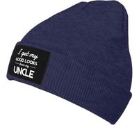 Beanie Skull Cap Je Prends Ma Beauté Grâce À Mon Oncle Outdoor Bonnets Confortable Bonnet Tricoté Coupe-Vent Bonnet en Tricot pour Protéger La Coiffure Les Jours Froids pour Homme Et Femme