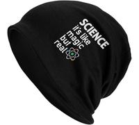 Beanie Skull Cap La Science, C'est comme De La Magie mais Réel Bonnets Confortable Bonnet en Tricot Doux Bonnet Tricoté pour pour Homme Et Femme Les Jours Froids Protéger La Coiffure