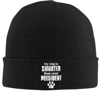 Beanie Skull Cap Mon Chien Est Plus Intelligent Que Votre Président Bonnets Extensible Bonnet Tricoté Coupe-Vent Fine Tricot Chapeau pour Le Sport Les Jours Froids