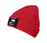 Beanie Skull Cap Mon Cœur, Mon Pays, Ma Russie Bonnet en Tricot Extensible Beanie Doux Bonnet Tricoté pour Protéger La Coiffure Les Jours Froids Le Sport