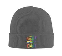 Beanie Skull Cap No One Should Live in A Closet LGBT-Q Gay Pride Proud Ally Bonnet Tricoté Doux Fine Tricot Chapeau Extensible Bonnets pour Le Sport Protéger La Coiffure L'Extérieur