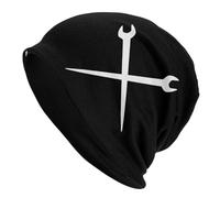 Beanie Skull Cap Outils Croisés De Ferronnier Bonnet Tricoté Coupe-Vent Bonnets Doux Beanie pour Le Sport Protéger La Coiffure Les Jours Froids