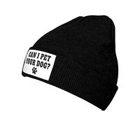 Beanie Skull Cap Puis-Je Caresser Votre Chien ? Cadeaux Amusants pour Les Amoureux des Chiens Bonnet Tricoté Coupe-Vent Fine Tricot Chapeau pour pour Homme Et Femme Le Sport Les Jours Froids