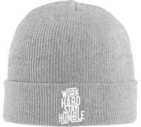 Beanie Skull Cap Travaillez Dur pour Rester Humble Beanie Doux Bonnet Tricoté Confortable Fine Tricot Chapeau pour L'Extérieur Le Sport