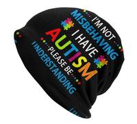 Beanie Tricoté Je suis Autiste Bonnets Extensible Beanie Chaud Bonnet en Tricot pour Le Sport pour Homme Et Femme