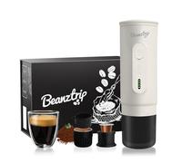 BeanzTrip H02 PRO Machine à expresso électrique portable, petite machine à café compatible avec les capsules Nespresso originales et le café moulu, mini format de voyage pour camping, randonnée