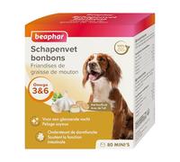 Beaphar 11021 Graisse de Mouton Bonbons Ail Mini 245g, Blanc