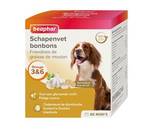Beaphar 11021 Graisse de Mouton Bonbons Ail Mini 245g, Blanc