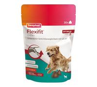 Beaphar beaphar - Flexifit Chews pour Chiens - Favorise la mobilité articulaire et la vitalité - avec collagène de Type II (UC-II) - avec Vitamine C, glucosamine, oméga 3 et Vitamine E - 175 g
